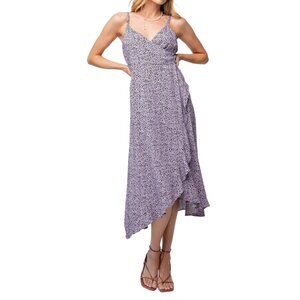 NWT- Women's Easel Rayon Wrap Cami Dress, Lavender